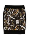 Moschino Sartorial-print Knitted Wool Skirt In Black