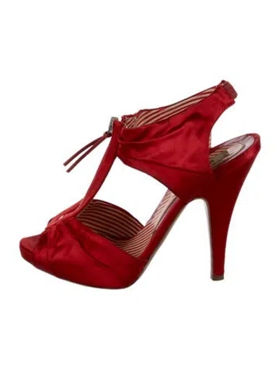 Pre-owned Moschino Satin In Red