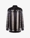 Moschino Satin Shirt Italian Columns In Black