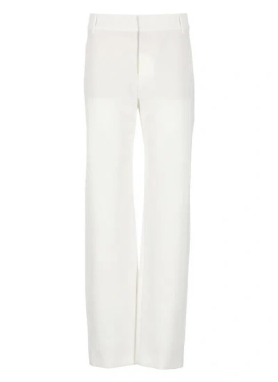 Moschino Satin Trousers In White