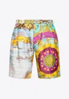 Moschino Graphic-print Silk Shorts