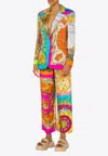 Moschino Scarf Print Silk Blazer