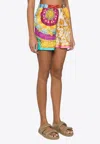 Moschino Scarf Print Silk Shorts