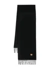 Moschino Teddy Bear-patch Scarf In Black