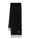 Moschino Teddy Bear-patch Scarf In Black