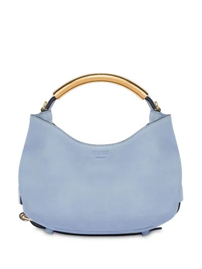Moschino Logo-debossed Tote Bag In Blau