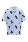 Moschino Vertical Stripe Cotton Shirt With Graphic Print