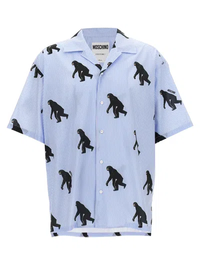 MOSCHINO SCIMPANZÉ SHIRT, BLOUSE LIGHT BLUE