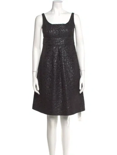 Pre-owned Moschino Scoop Neck Knee-length Dress In Gray