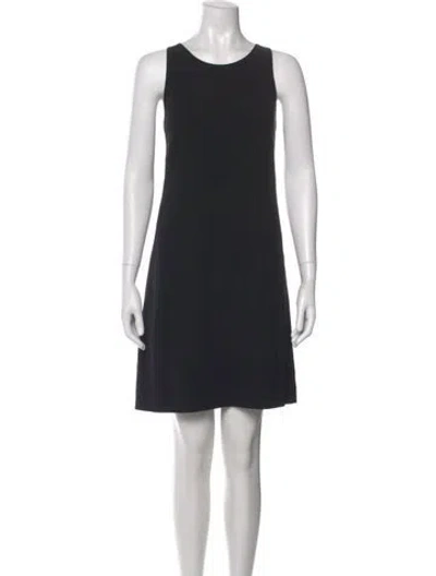 Pre-owned Moschino Scoop Neck Mini Dress In Black