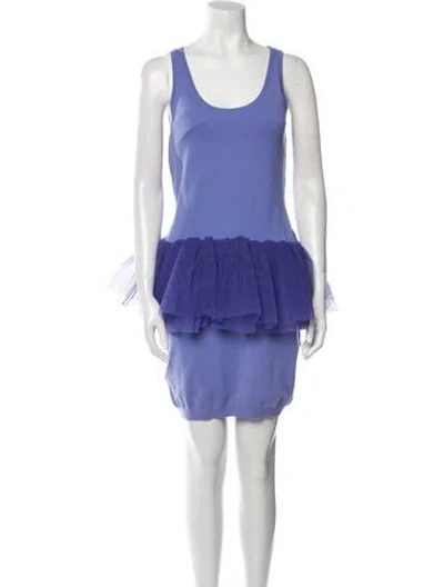 Pre-owned Moschino Scoop Neck Mini Dress W/ Tags In Purple