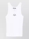 Moschino Scoop Neck Sleeveless Ribbed Texture Vest