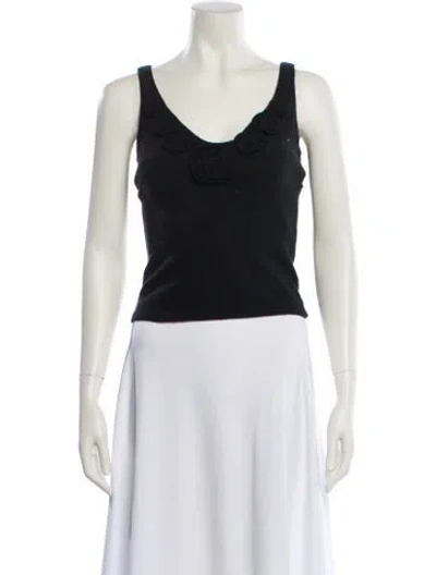 Pre-owned Moschino Scoop Neck Sweater In Black