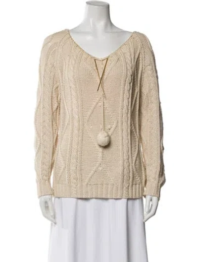 Pre-owned Moschino Scoop Neck Sweater In Neutral