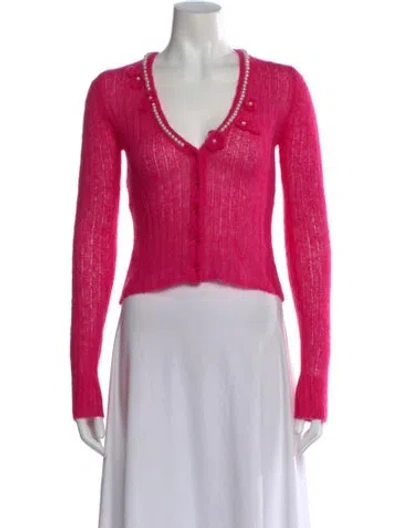 Pre-owned Moschino Scoop Neck Sweater In Pink