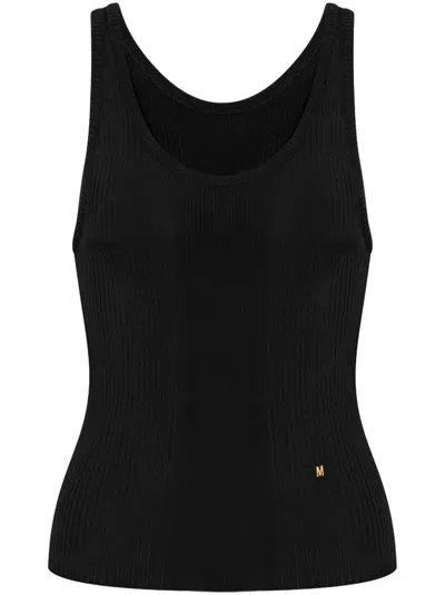 Moschino Top Mit U-ausschnitt In Schwarz