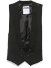 Moschino Scoop-neck Waistcoat In Black