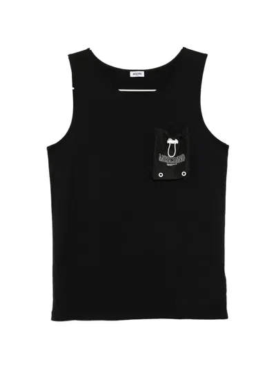 Moschino Scoop-neck Vest In Black
