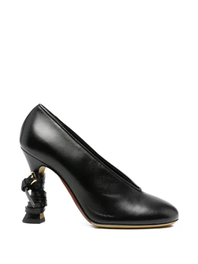 Moschino Sculpted Pumps In Black