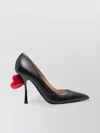 Moschino Sculpted Stiletto With Heart Detail In Black