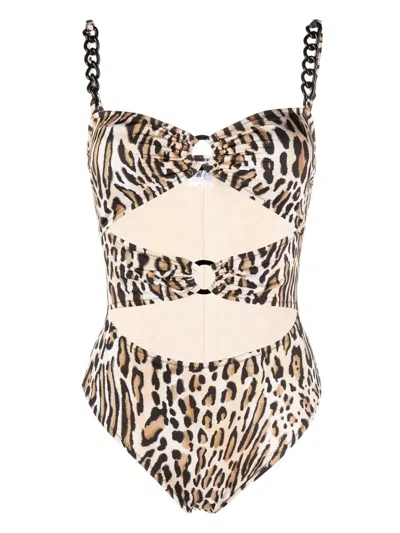 Moschino Sea Clothing Beige In Animal Print