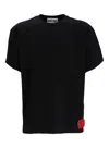 Moschino Security Tag Cotton T-shirt In Black