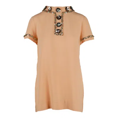 Moschino Sequin Embellished Blouse - '10s In Brown