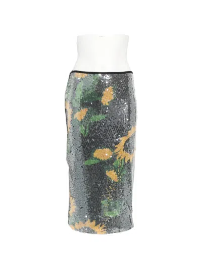 Moschino Sequin-embellished Midi Skirt In Black