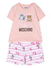 Moschino Set-of-two Teddy-bear Print Tracksuit In Pink