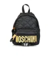 Moschino Quilted Backpack In Black