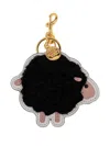 Moschino Sheep Charm Keyring In Black