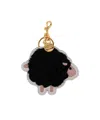 Moschino Sheep Charm Keyring In Black