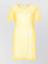 Moschino Sheer Daisy Floral Mini Dress