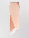 Moschino Sheer Lace Trim Asymmetric Overlay Skirt In Pink