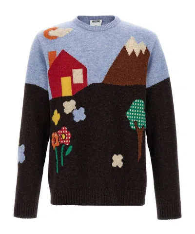 MOSCHINO MOSCHINO SHETLAND KNITTED SWEATER