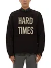 Moschino Distressed Ribbed Sweater With Cuffs And Hem In Black