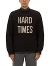 Moschino Distressed Ribbed Sweater With Cuffs And Hem In Black