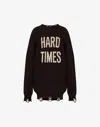 Moschino Shetland Wool Pullover In Brown