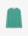 Moschino Shetland Wool Pullover In Green