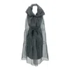 Moschino Shift Dress With Black Tulle Overlay In Black