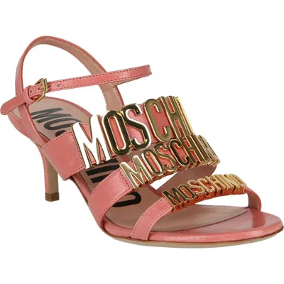 MOSCHINO MOSCHINO SHINE LOGO ANKLE STRAP SANDAL