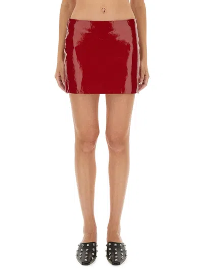 MOSCHINO SHINY LEATHER SKIRT