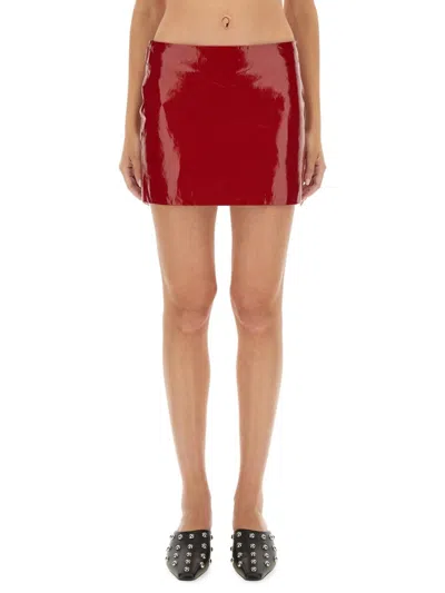 MOSCHINO MOSCHINO SHINY LEATHER SKIRT