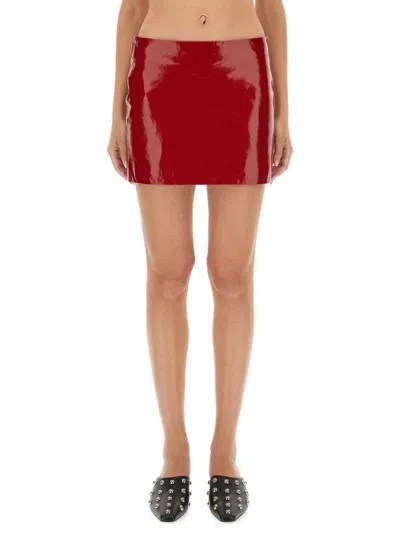 MOSCHINO SHINY LEATHER SKIRT