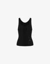 Moschino Shiny Viscose Tank Top Golden M In Black