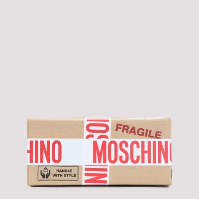Moschino Shipping Box Bag In Neutral