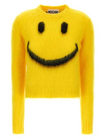 MOSCHINO MOHAIR SMILEY PULLOVER