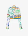 Moschino Shirt In Crêpe Scarf Print In Multi