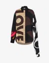 Moschino Silk Patchwork Shirt With Open-sleeve In Brown