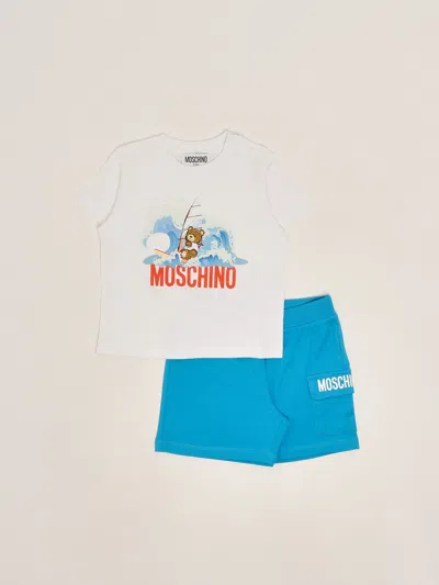 Moschino Kids' Shirt +shorts Suit In Multi
